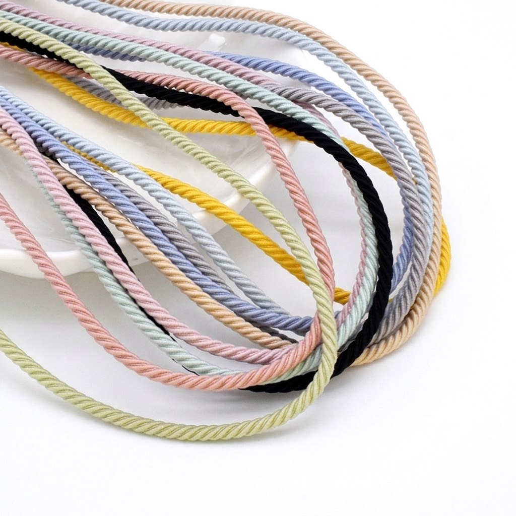 Sewing Necessities - 5M/Partia 2.5mm Elastyczna Linka Pleciona Gumka
