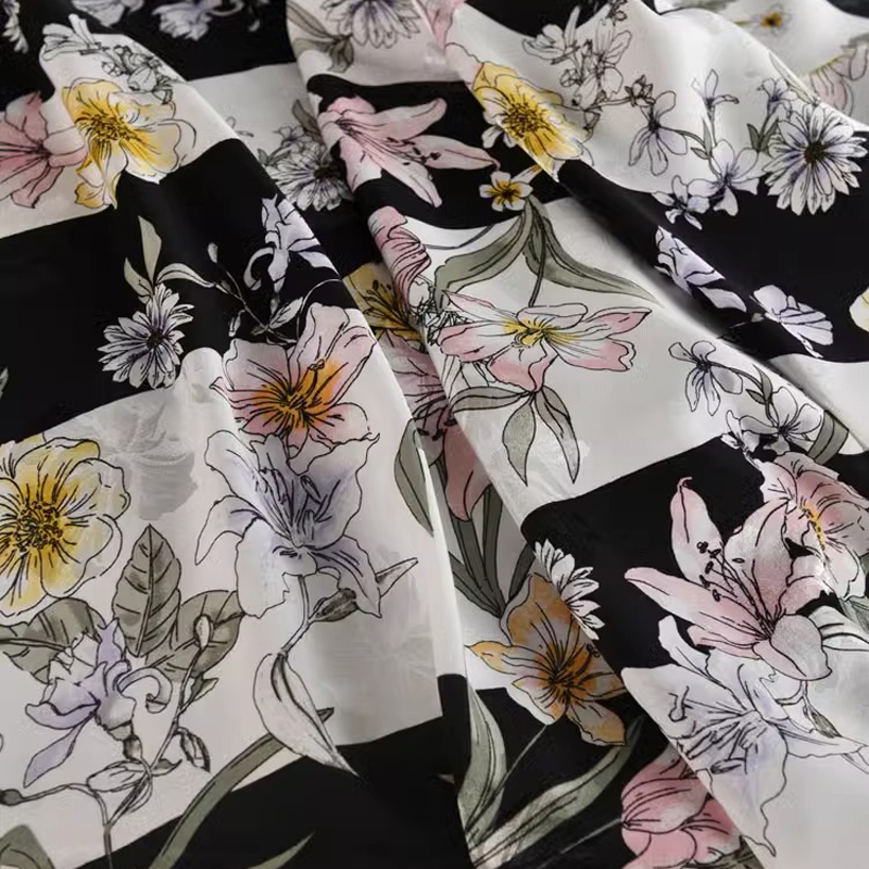 Sewing Jackets - Tkanina bawełniana z nadrukiem w czarno-białe