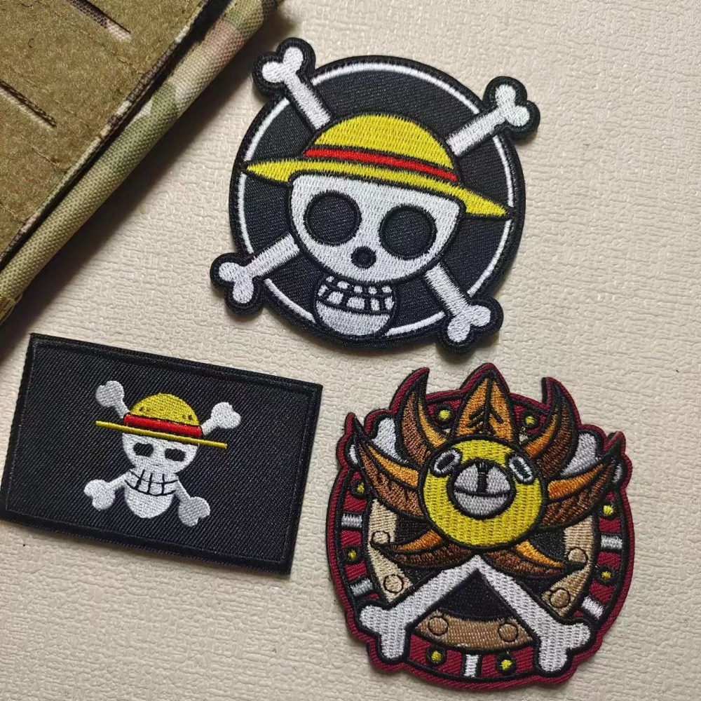 Velcro Sew On - Naszywki z kreskówki One Piece, naszywki