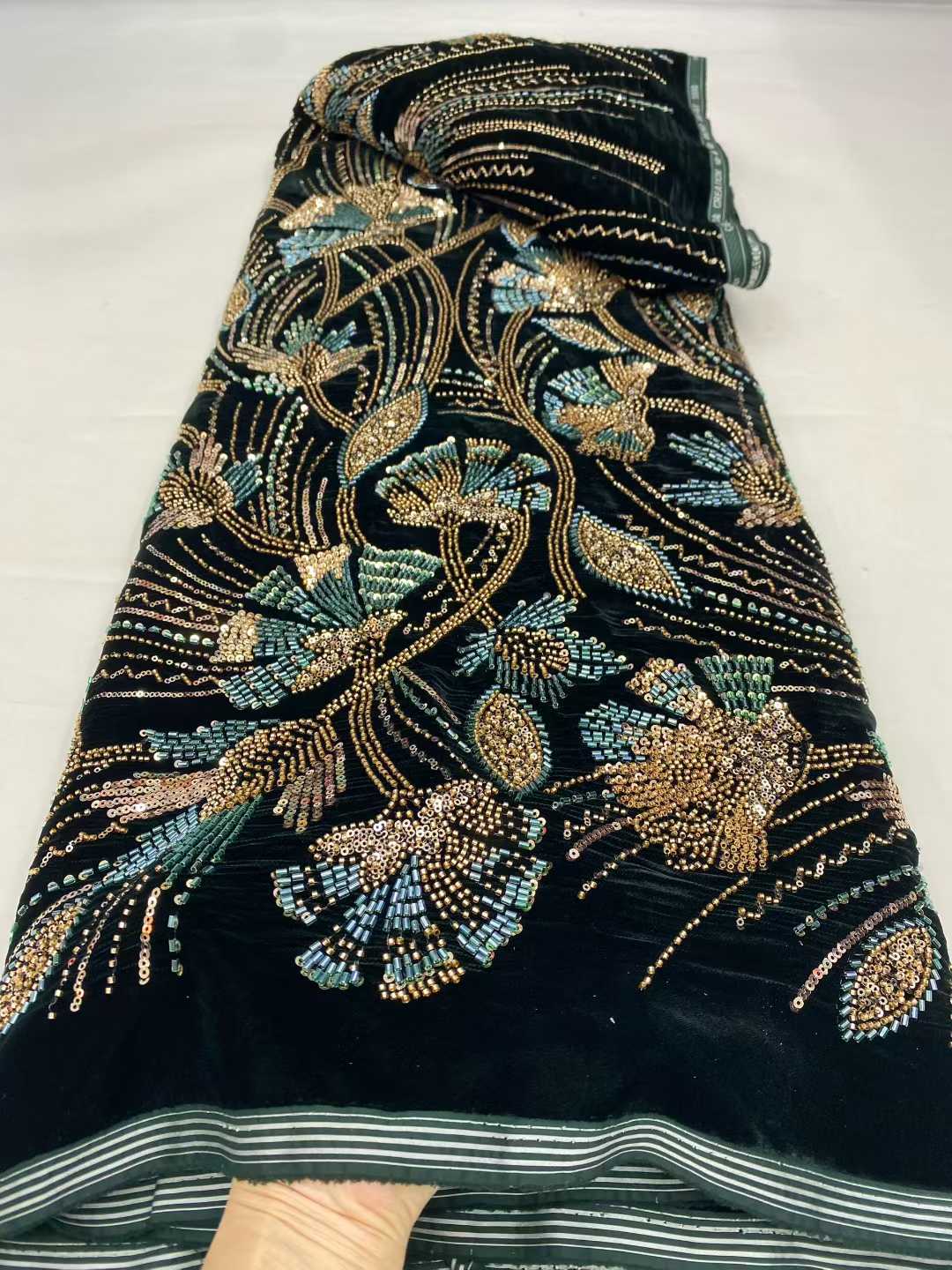 Sewing Velvet Fabric - Nowości 2026 Afrykańskie aksamitne koronki, wysokiej