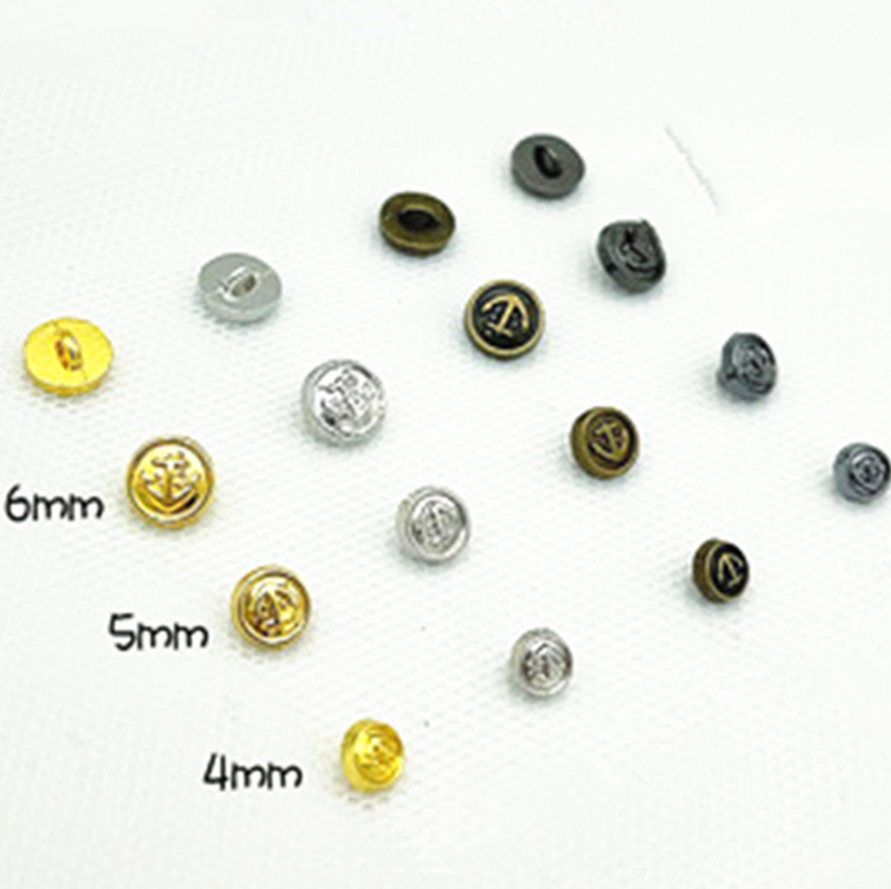 Button Hole Cutter - 30 sztuk Mini guziki 4/5/6mm metalowe