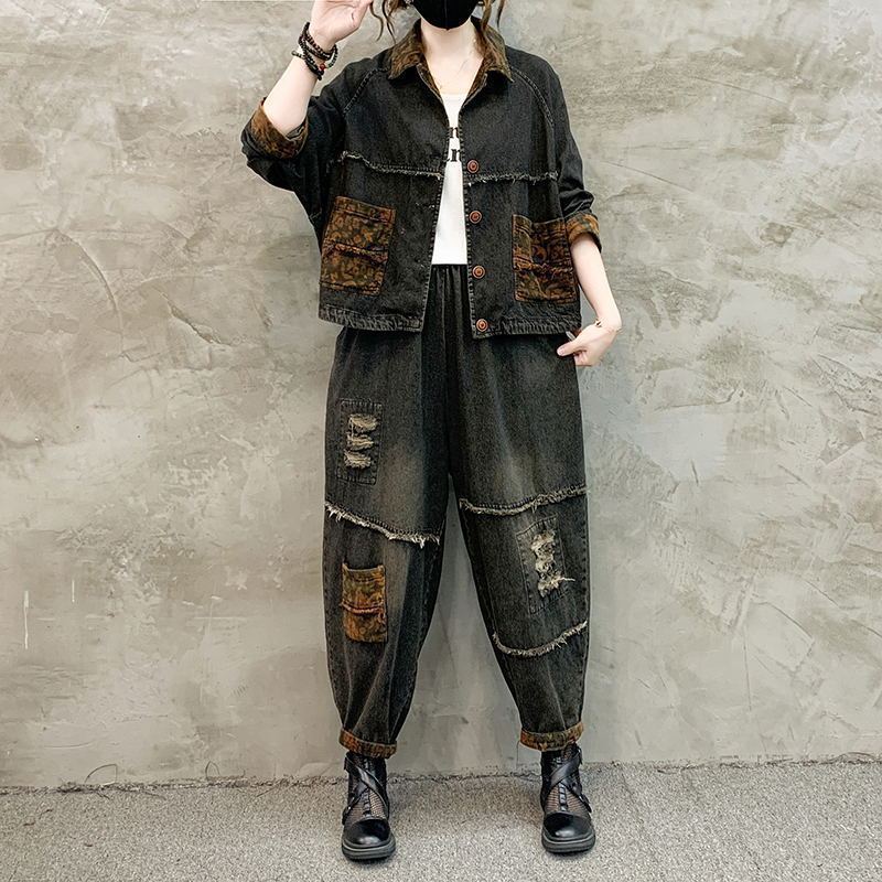 Sewing Jackets - Jesienno-zimowy damski zestaw w stylu retro