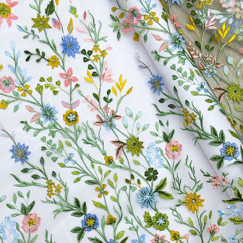 90x130cm Kwiatowa Koronka Tiul – Textile And Sewing Materials recenzja i cena