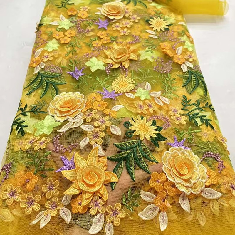 90x130cm 3D Kwiatowy Haftowany – Textile For Sewing recenzja i cena