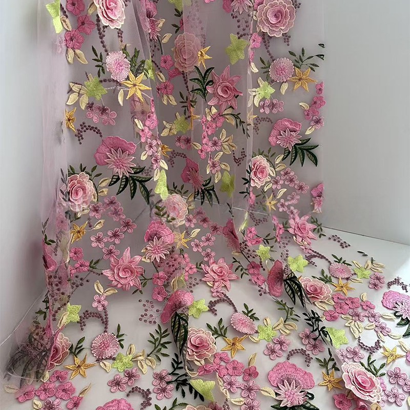 90x130cm 3D Kwiatowy Haftowany – Textile For Sewing recenzja i cena