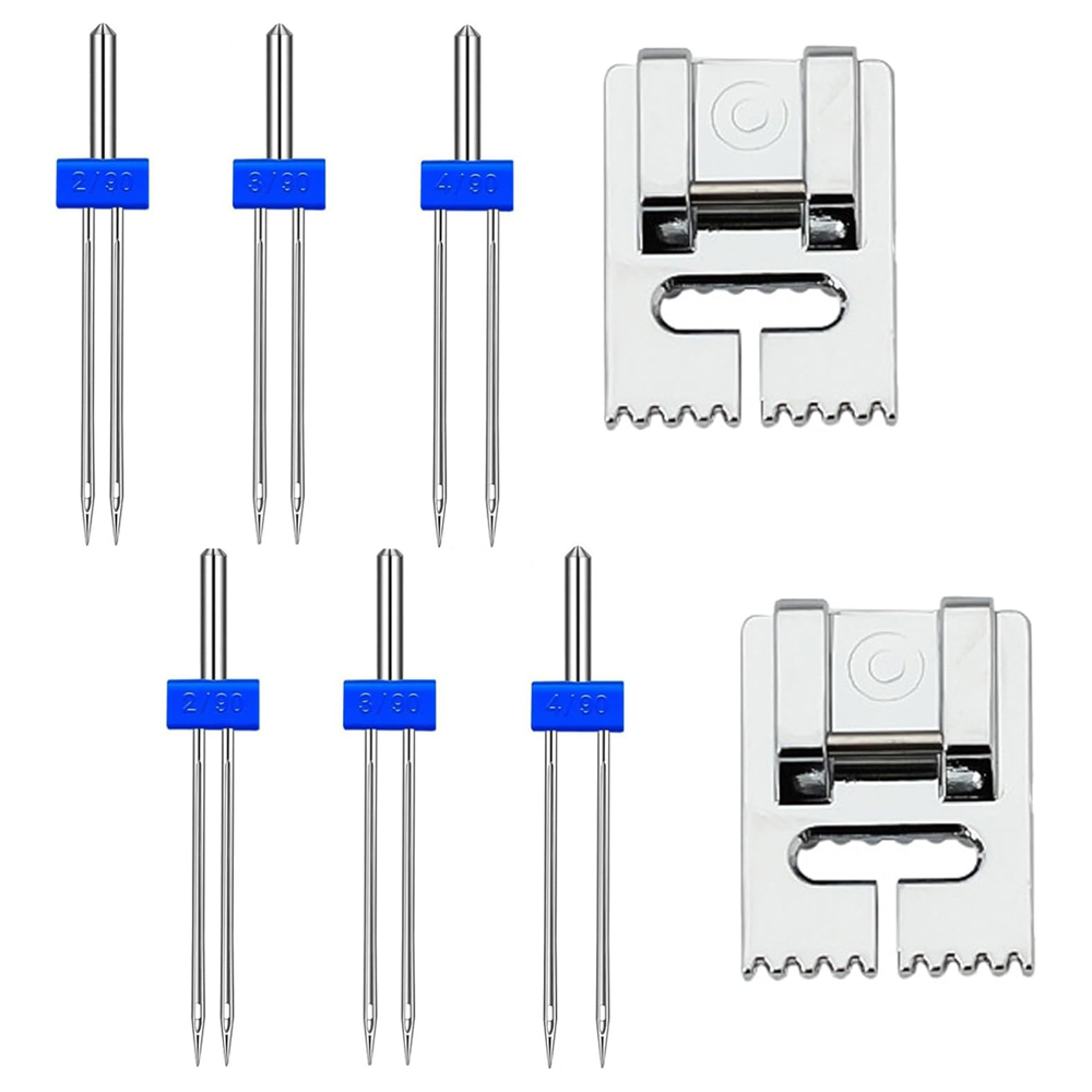 6 SZTUK Podwójna igła z 9 rowk – Twin Needle Stretch recenzja i cena