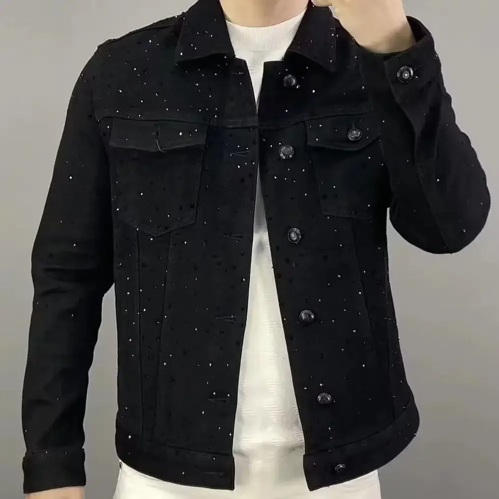 Jeans Coat for Men Button Casu – Sewing Jackets recenzja i cena