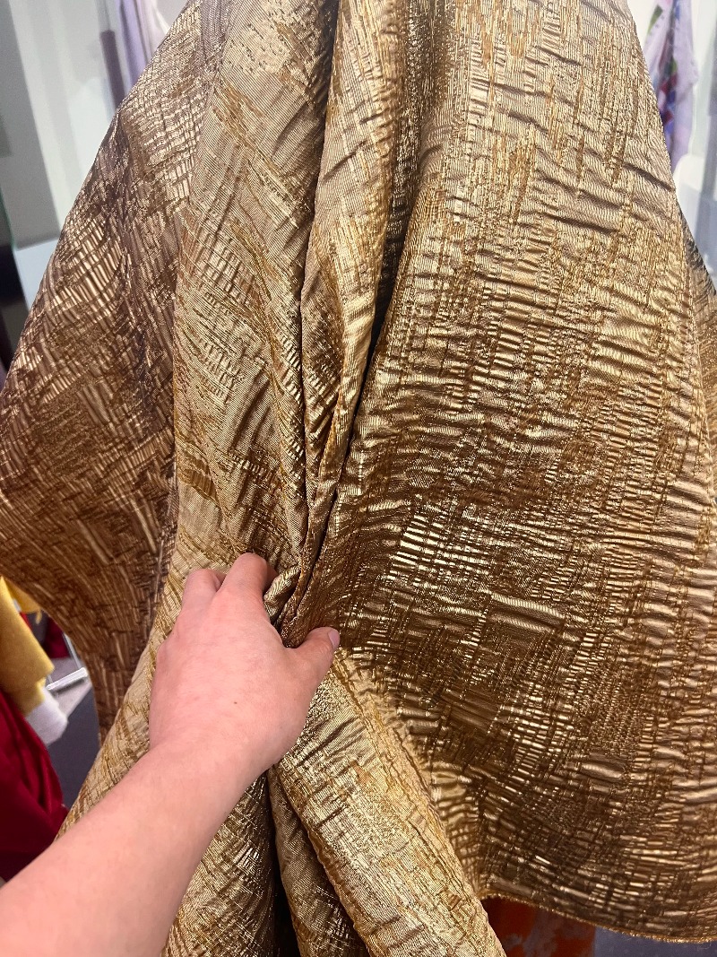 Brązowo-brązowa, teksturowana, – Vintage Sewing Textile recenzja i cena